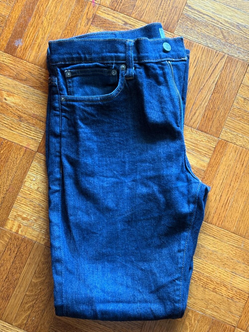 Jcrew Mens 484 Slim-fit Bergen five-pocket pant W34 L30 Nantucket Navy